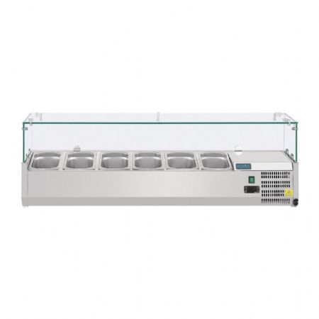 Saladette à Poser avec couvercle pour 6 bacs GN 1/4, température positive - Polar - AB090