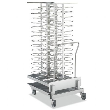Chargeur amovible sur roulettes pour 92 assiettes diamtre 300 mm four 20x GN 2/1 espace 75 mm