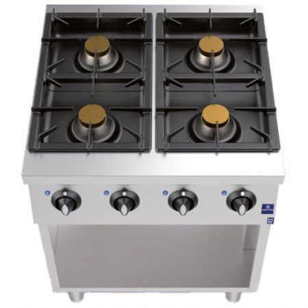 Cuisinière professionnelle sur soubassement ouvert avec 4 brûleurs 26 kW - Virtus - ACA2022 Cuisinière professionnelle sur soubassement ouvert avec 4 brûleurs 26 kW - Virtus - ACA2022