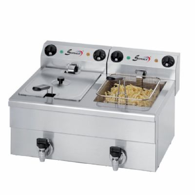 Friteuse lectrique  poser double cuve 2x10L