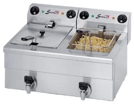Friteuse professionnelle Monophasé 2 x 10 Litres - Sofraca - ACFE102N Friteuse professionnelle Monophasé 2 x 10 Litres - Sofraca - ACFE102N