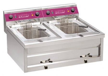 Friteuse professionnelle Triphasé 2 x 9 L - Furnotel - ACFE29