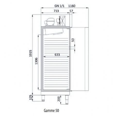 Armoire congélateur professionnelle 1 porte pleine 303 L - Docriluc - ACG-50