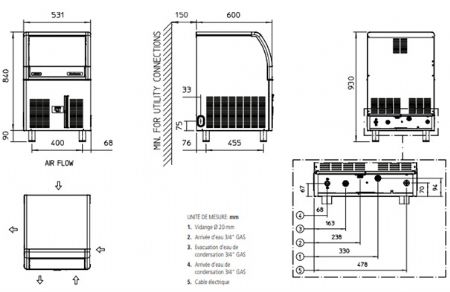 Machine  Glaons pro 51kg/24h forme gourmets avec cabine incorpore 23 kg