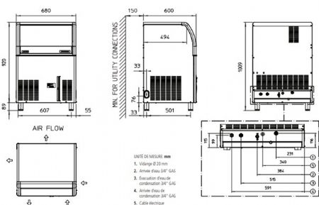 Machine  Glaons pro 74kg/24h forme gourmets avec cabine incorpore 39 kg