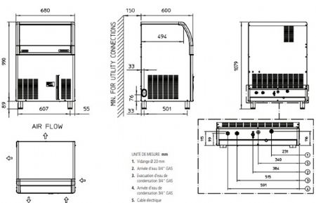 Machine  Glaons pro 83kg/24h forme gourmets avec cabine incorpore 48 kg
