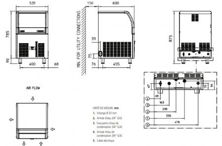 Machine  Glaons pro 44kg/24h forme gourmets avec rserve 19 kg