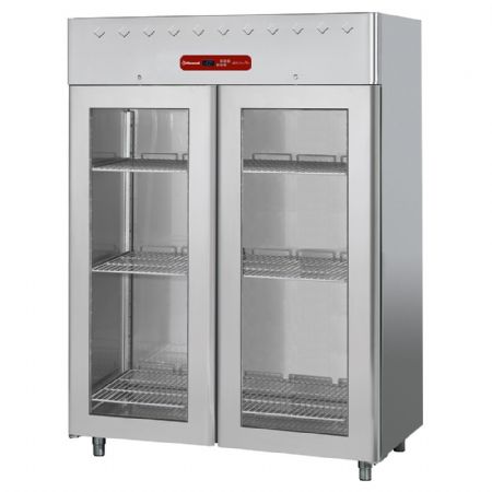 Armoire réfrigérée négative ventilée 1400 L, 2 portes vitrées GN 2/1 - Diamond - AD2B/H2G-R2