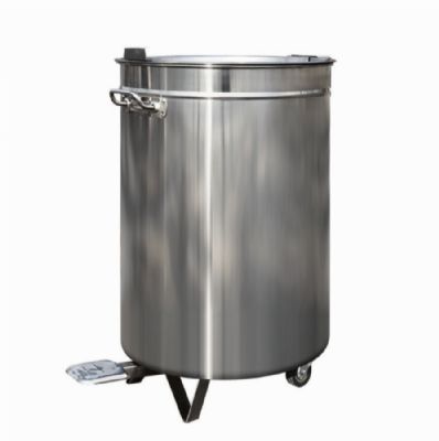Poubelle inox circulaire - 80L