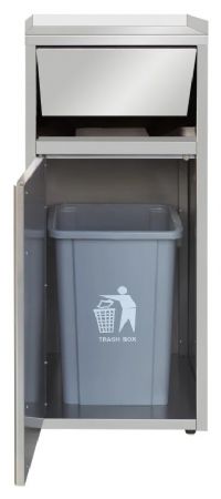 Refroidisseur de déchets professionnel - Poubelle snack, 500x530x1200+25mm - Skyrainbow - AD6000