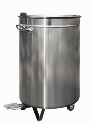 Poubelle inox circulaire - 95L