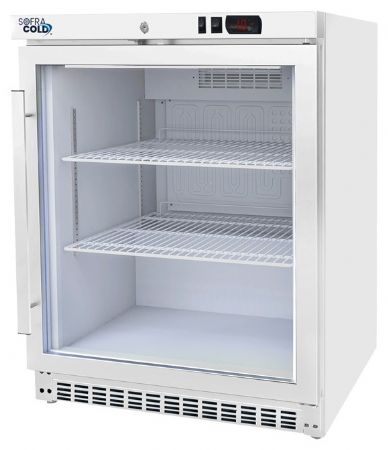Mini armoire réfrigérée professionnelle blanche porte vitrée 200 L - Sofraca - AE201PV