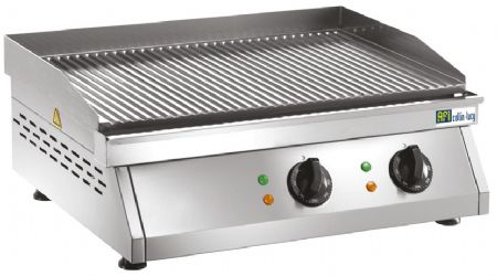 Plaque  snacker lectrique 1 zone 595x400mm surface rainure - 6kW