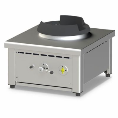 Poste de cuisson wok gaz de table 1 feu - puissance 28 kW - 650 x 600 x 467 mm