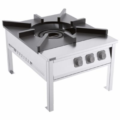 Réchaud bas gaz 1 feu puissance 32 kW avec 850 x 700 x 500 mm Réchaud bas gaz 1 feu puissance 32 kW avec 850 x 700 x 500 mm