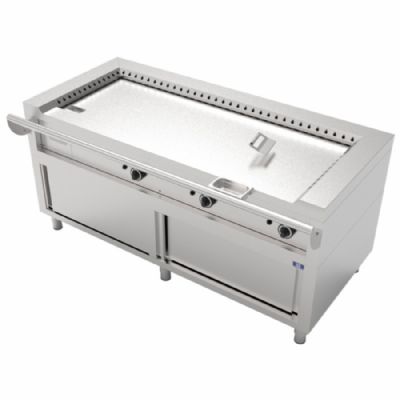 Teppanyaki gaz sur soubassement fermé 3 zones puissance 27,6 kW Teppanyaki gaz sur soubassement fermé 3 zones puissance 27,6 kW