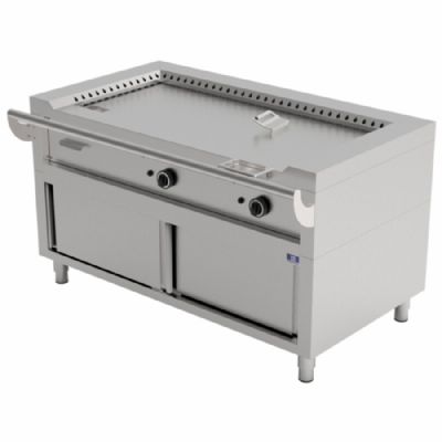 Teppanyaki électrique sur base fermée 2 zones triphasé puissance 9 kW Teppanyaki électrique sur base fermée 2 zones triphasé puissance 9 kW