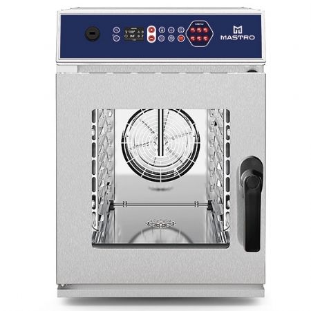 Four mixte professionnel électrique digital à vapeur directe nettoyage automatique, 6x GN 2/3, Triphasé - Virtus - AIB0053