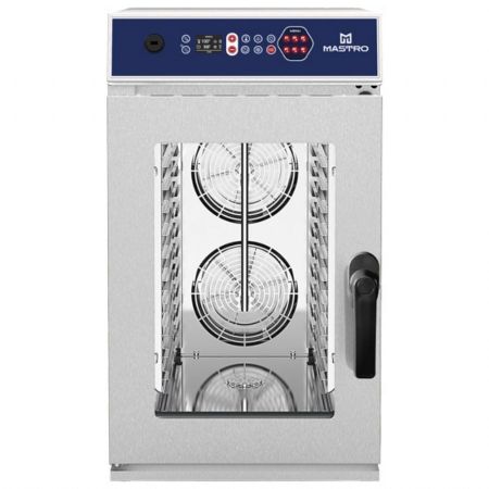 Four mixte professionnel électrique digital à vapeur directe nettoyage automatique, 10 niveaux GN 1/1, Triphasé - Virtus - AIB0055