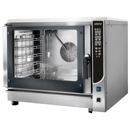 Four mixte professionnel électrique 4 niveaux GN 1/1 60x40 cm vapeur directe et système de nettoyage Triphasé - Virtus - AIB0070