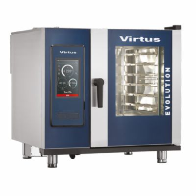 Four mixte gaz vapeur boiler commandes tactiles avec 6x GN 1/1 et 12 kW Four mixte gaz vapeur boiler commandes tactiles avec 6x GN 1/1 et 12 kW