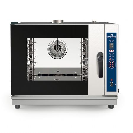 Four mixte professionnel à gaz digital à vapeur directe nettoyage automatique, 4 niveaux GN 1/1 ou 600x400 mm - Virtus - AIC0104 Four mixte professionnel à gaz digital à vapeur directe nettoyage automatique, 4 niveaux GN 1/1 ou 600x400 mm - Virtus - AIC0104