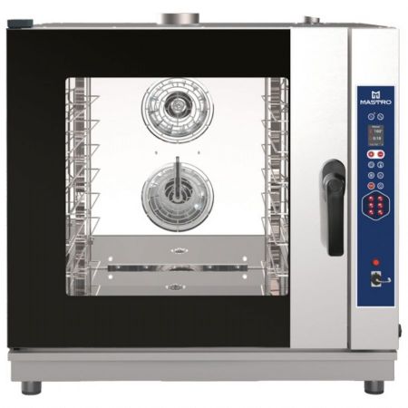 Four mixte professionnel à gaz digital à vapeur directe nettoyage automatique, 6 niveaux GN 1/1 ou 600x400 mm - Virtus - AIC0105
