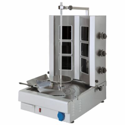 Grill kebab vitrocramique moteur infrieur triphas puissance 4,2 kW capacit 20-35 kg max