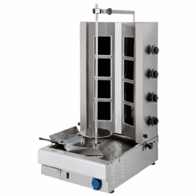 Grill kebab vitrocéramique moteur inférieur triphasé - capacité 40-60 kg - 630 x 480 x 1115 mm Grill kebab vitrocéramique moteur inférieur triphasé - capacité 40-60 kg - 630 x 480 x 1115 mm