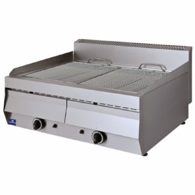 Gril gaz  eau de table 2 zones - puissance 22 kW - avec 700 x 76 x 300 mm