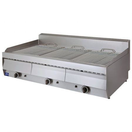 Barbecue Pierre de Lave à gaz à eau de table, 3 zones, 1130x700x300 mm - Virtus - AJZ0031