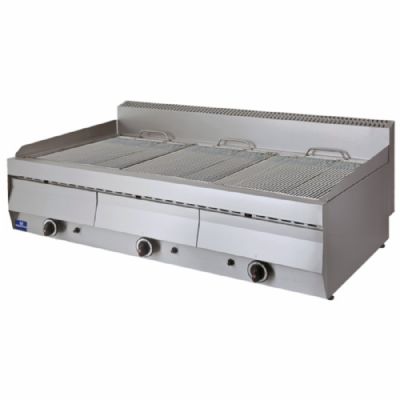 Gril gaz  eau de table 3 zones - puissance 33 kW - format 700 x 1130 x 300 mm