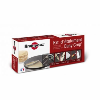 Kit d'étalement crêpes en inox avec râteau en hêtre diamètre 40 cm Kit d'étalement crêpes en inox avec râteau en hêtre diamètre 40 cm