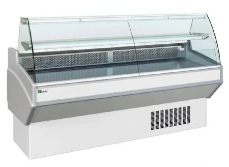 Vitrine de prsentation comptoir avec vitrage bomb +3 / +6C 2 portes - 2000x820x1200mm