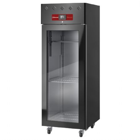 Armoire de Maturation de la Viande dry aging ventilée 600 L, 1 porte vitrée, 20xGN 2/1 noire - Diamond - AL4S/FGCB