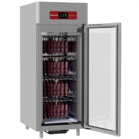 Armoire de Maturation de la Viande charcuterie ventilée 850 L, 1 porte vitrée, 20x GN 2/1, 790x1095x2025 mm - Diamond - AL4S/FGS