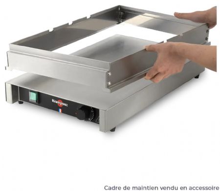 Plaque chauffante professionnelle électrique inox 500 W 30 à 120 °C - Krampouz - AMPC1AA-KR