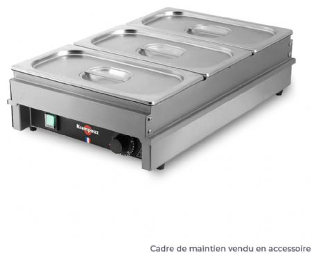 Plaque chauffante professionnelle électrique inox 500 W 30 à 120 °C - Krampouz - AMPC1AA-KR