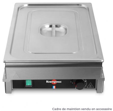 Plaque chauffante professionnelle électrique inox 500 W 30 à 120 °C - Krampouz - AMPC1AA-KR