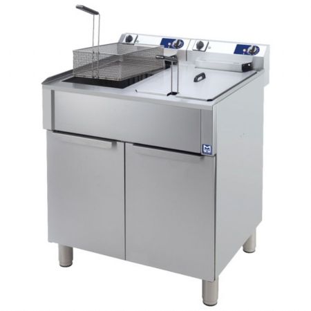 Friteuse professionnelle sur Coffre électrique Triphasé, capacité 2 x 15 L - Virtus - AMZ0045