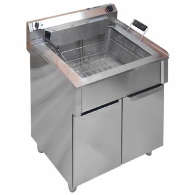 Friteuse lectrique ptissire sur soubassement ferm avec cuve 35 L puissance 18 kW triphase