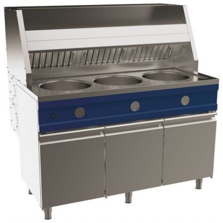 Friteuse à gaz sur meuble avec portes 1 cuve de 13 L - Virtus - AMZ0062