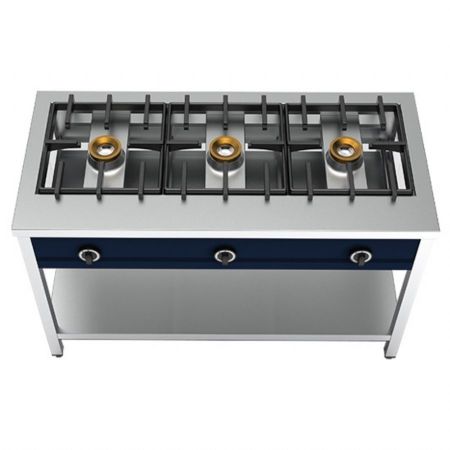 Réchaud cuiseur à crêpes gaz 3 brûleurs de 8 kW chacun - Virtus - AOZ0023