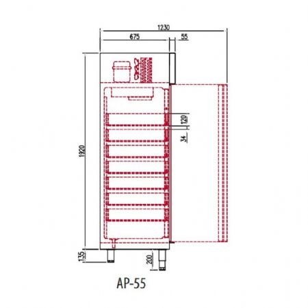 Armoire réfrigérateur positive professionnelle 1 porte pleine 409 L - Docriluc - AP-55