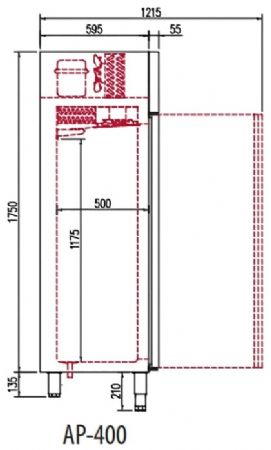 Armoire à casiers positive inox avec 1 porte pleine et 7 bacs isolation 75 mm - 645 litres