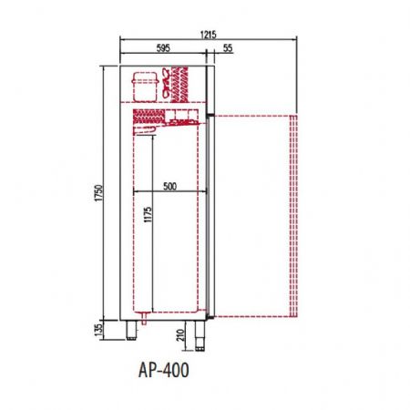 Armoire réfrigérateur positive professionnelle 1 porte pleine 645 L - Coreco - AP-750