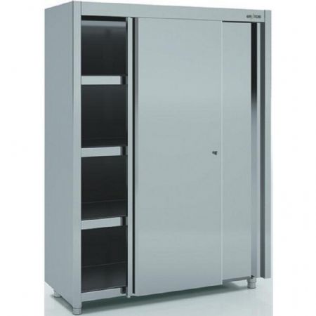 Armoire de Rangements Inox à portes coulissantes 1400x600x1900 mm - Eratos - APC-140 Armoire de Rangements Inox à portes coulissantes 1400x600x1900 mm - Eratos - APC-140