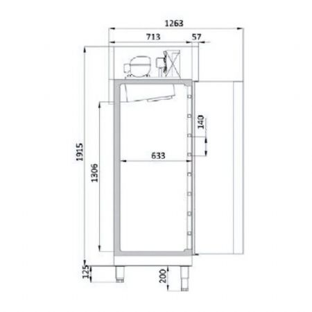 Armoire patisserie ngative inox 1 porte pleine -20 / -15C - 400L