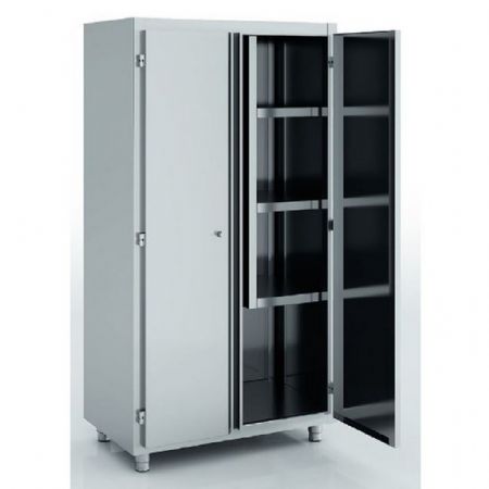 Armoire de rangements inox 2 portes battantes 1000x450x1900 mm - Eratos - APL-100 Armoire de rangements inox 2 portes battantes 1000x450x1900 mm - Eratos - APL-100