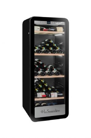 Cave  vins de vieillissement controlable  distance 1 porte vitre - 147 bouteilles